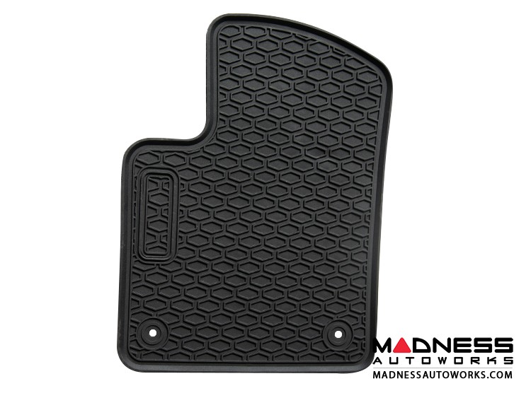 FIAT 500 Floor Mats - All Weather Rubber - LUXUS Premium - Front +